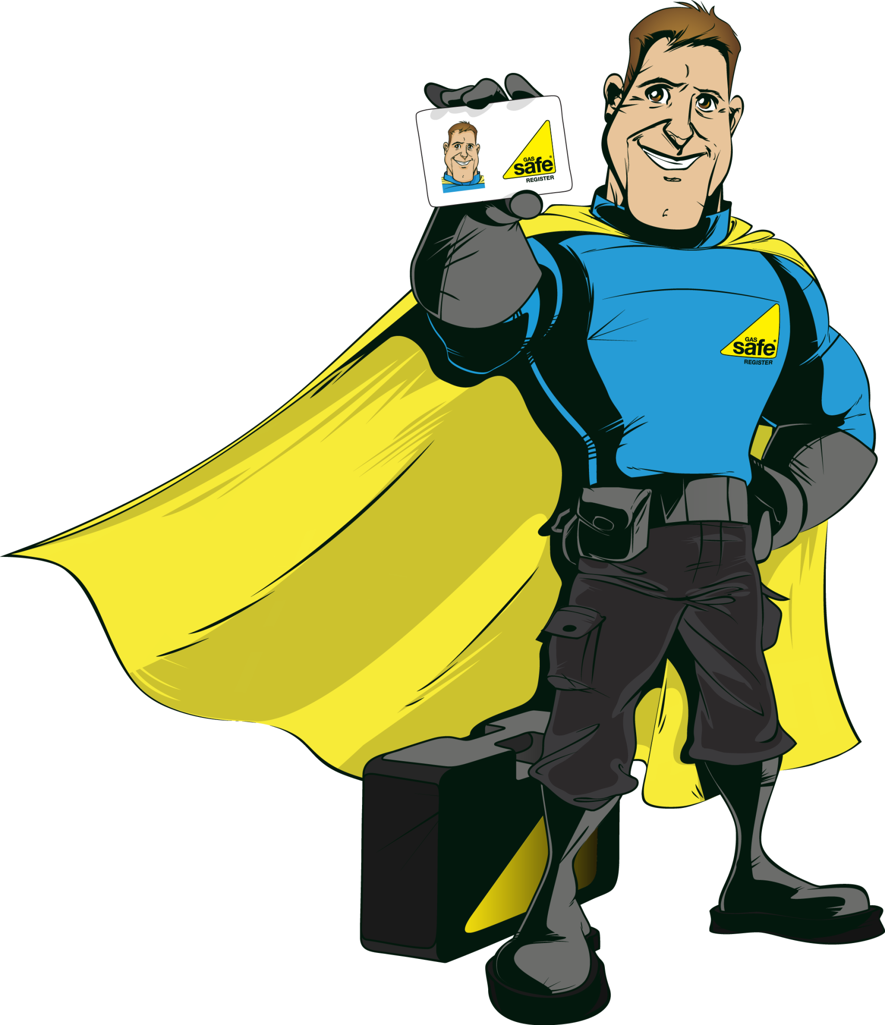 Doug Showing Id Card