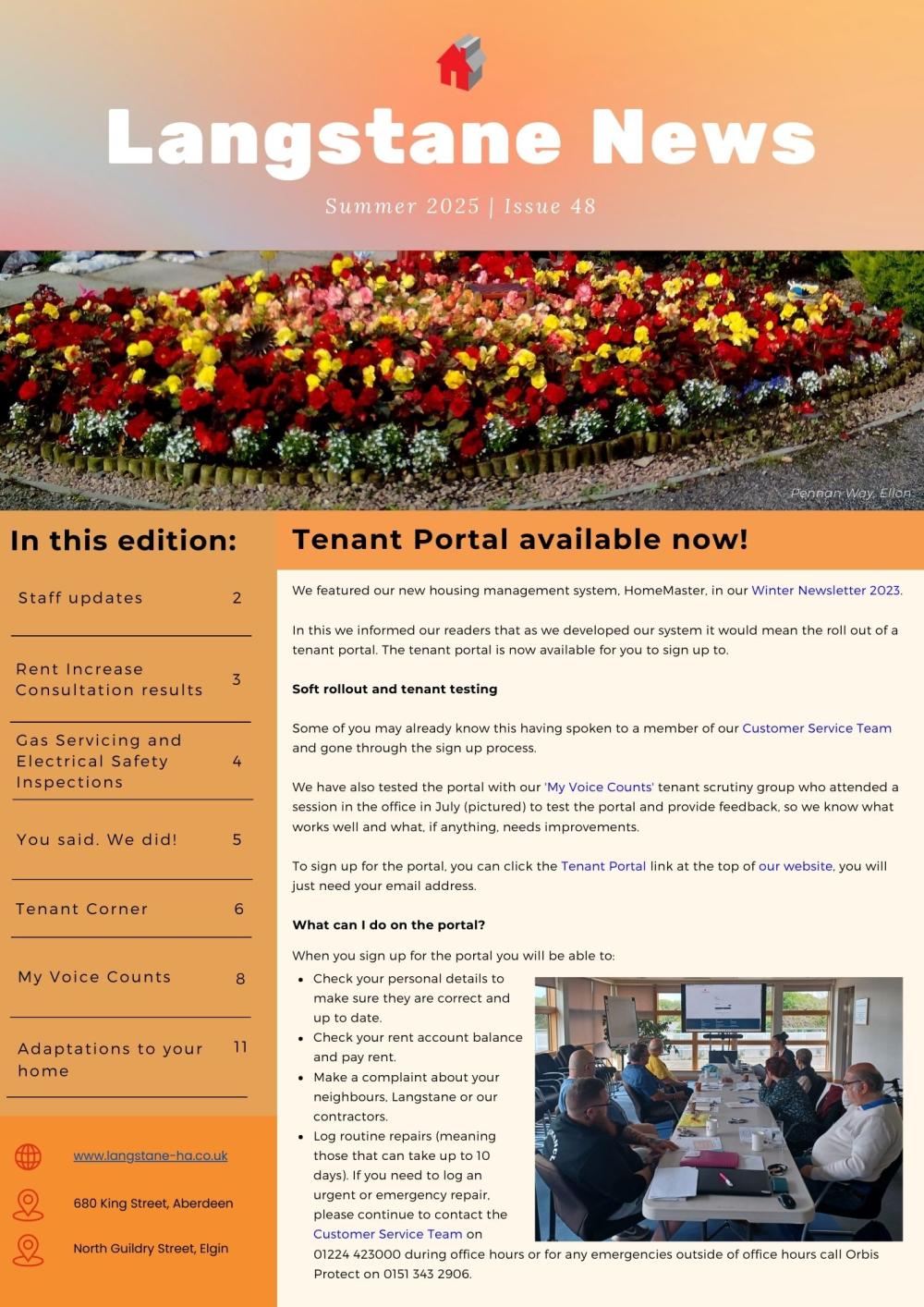 Front Cover Langstane News Summer 2025