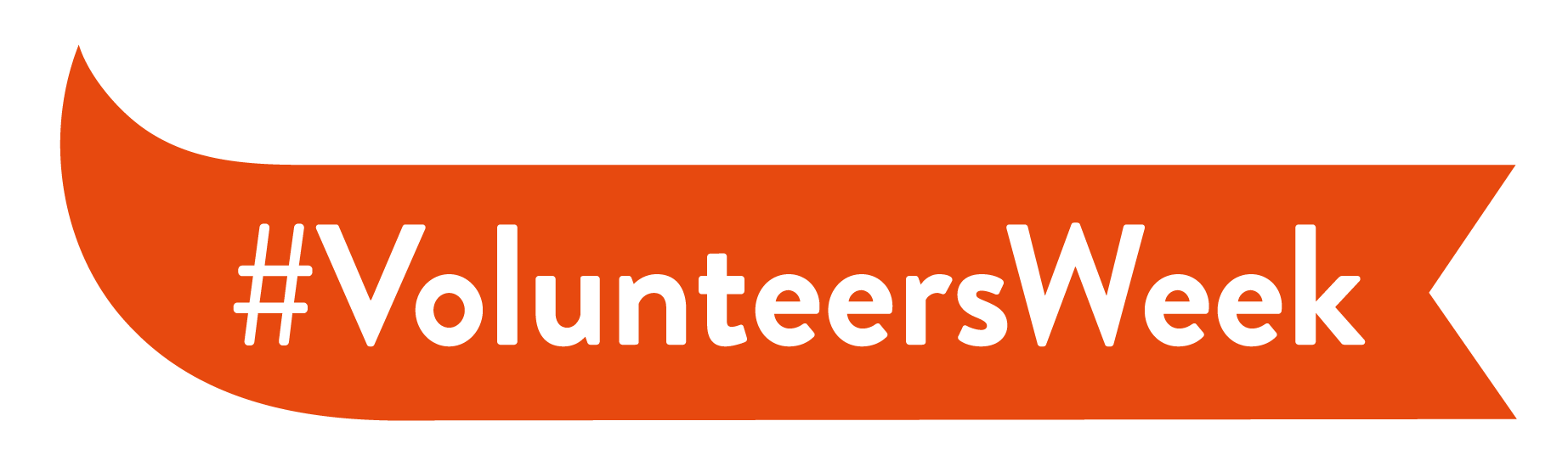 Volunteers Week Hashtag Graphic Orange