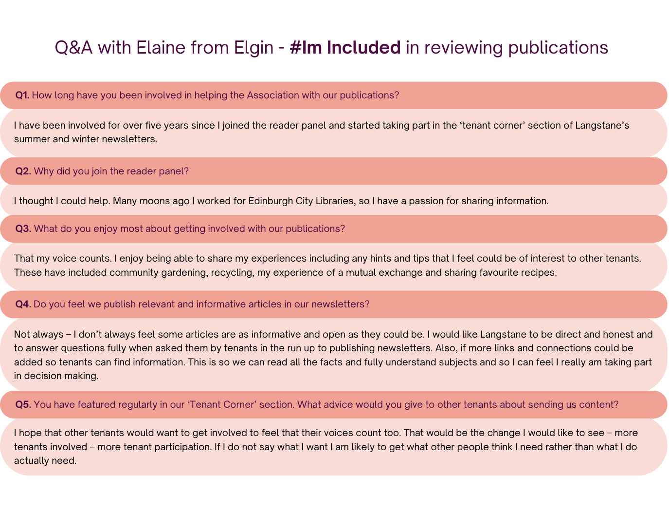 QA with Elaine from Elgin version 2
